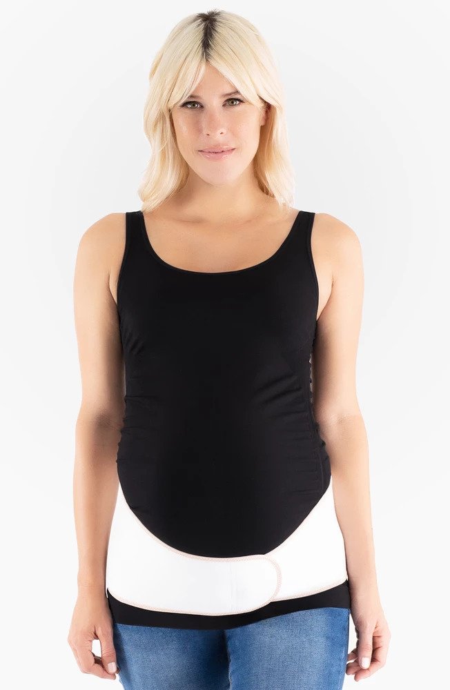 Belly Bandit Upsie Belly Maternity Belly Wrap Front View Cream