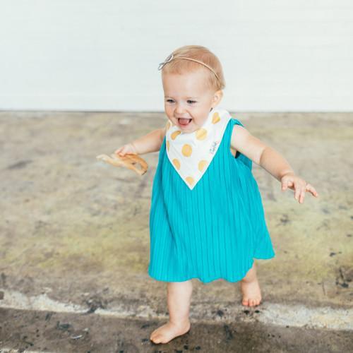 Copper Pearl Blush Baby Bandana Bib Set 4-Pack