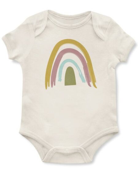 Rainbow Print Baby Onesie