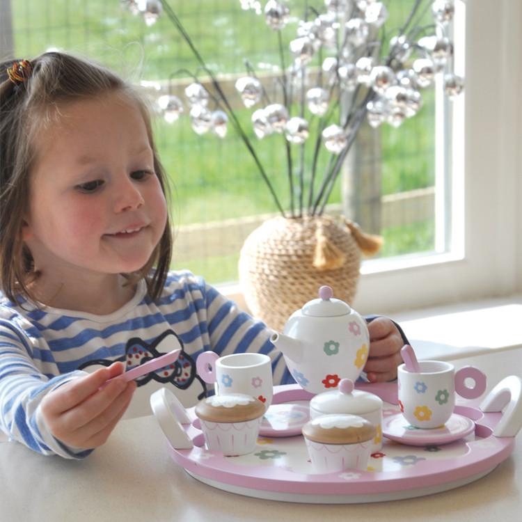 Indigo Jamm Flower Party Wooden Tea Set