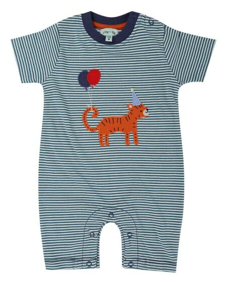 Lilly and Sid Organic Tiger Applique Romper