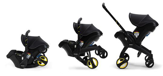 The Doona Car Seat Folds from a Car Seat into a Stroller