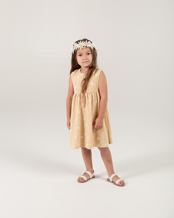 Yellow Sundress for Baby and Toddlers with Sun Pattern
