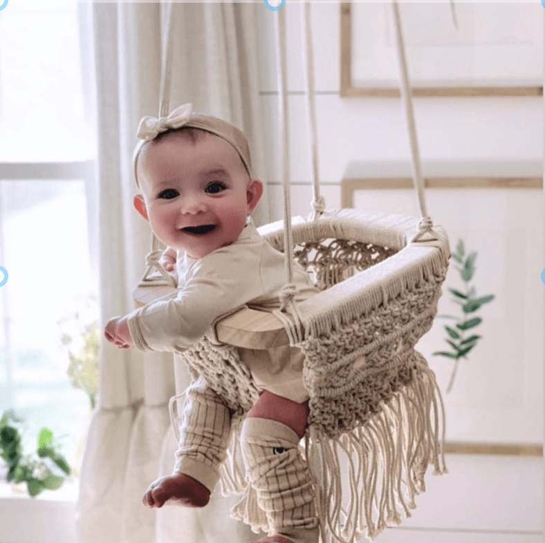finn + emma Macrame Baby Swing