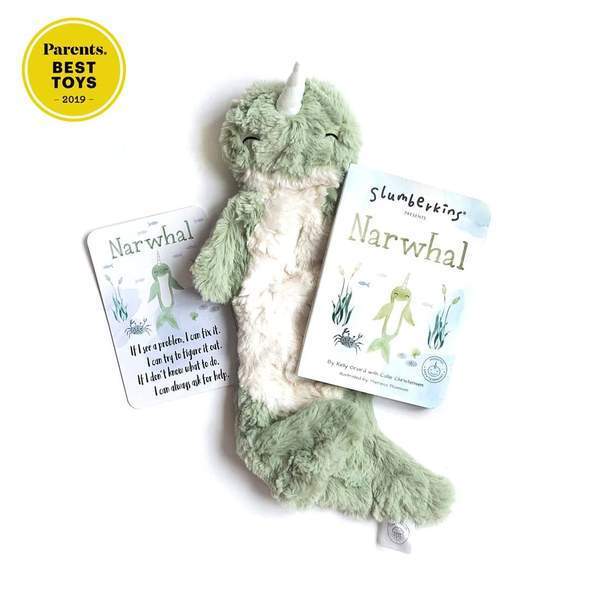 Slumberkins Narwhal Snuggler Love and Book Bundle