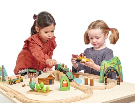 Two Kids Sharing Play Time Tender Leaf Toys