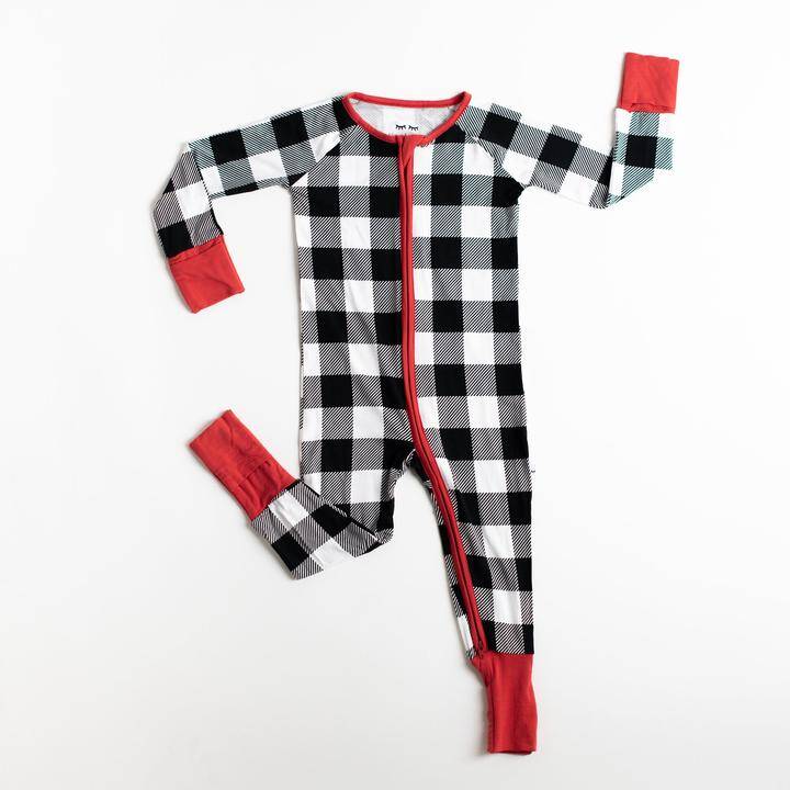 Little Sleepies Buffalo Plaid Bamboo Zippy Sleeper