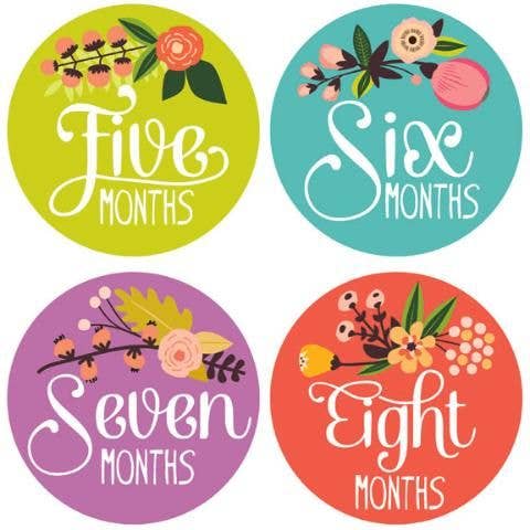 Floral Monthly Milestone Stickers