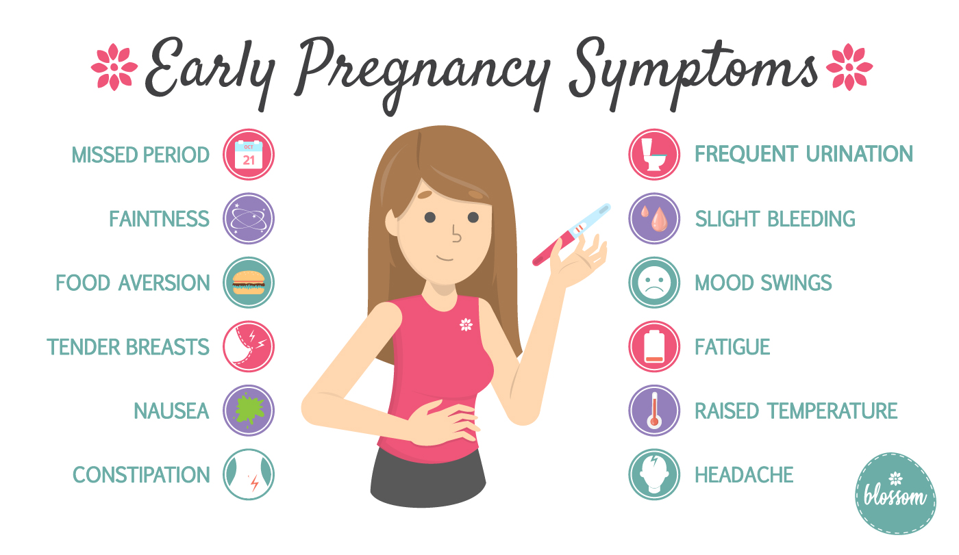 Blossom Chart of Early Pregnancy Symptoms