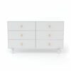 Oeuf Fawn 6-Drawer Dresser in White