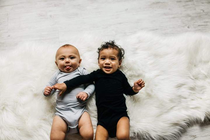 Kyte BABY Long Sleeve Bodysuit in Midnight