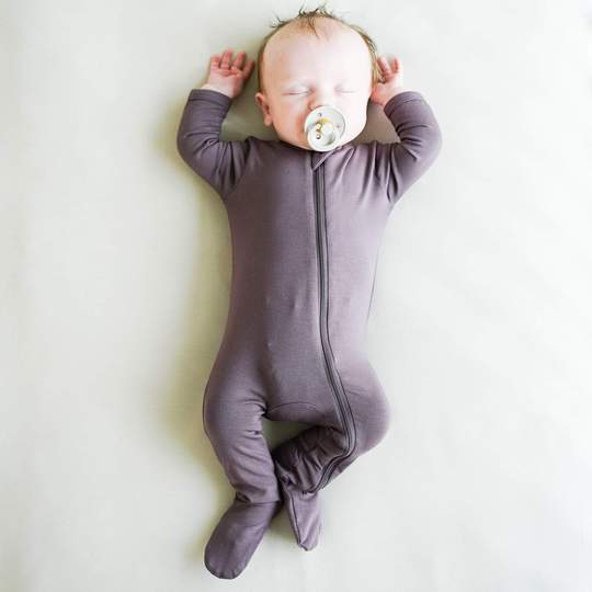 Kyte BABY Zippered Footie in Cocoa