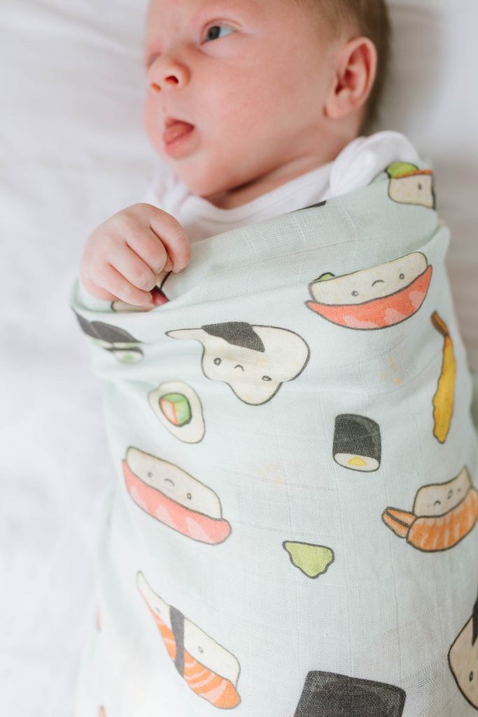 Loulou Lollipop Sushi Muslin Swaddle