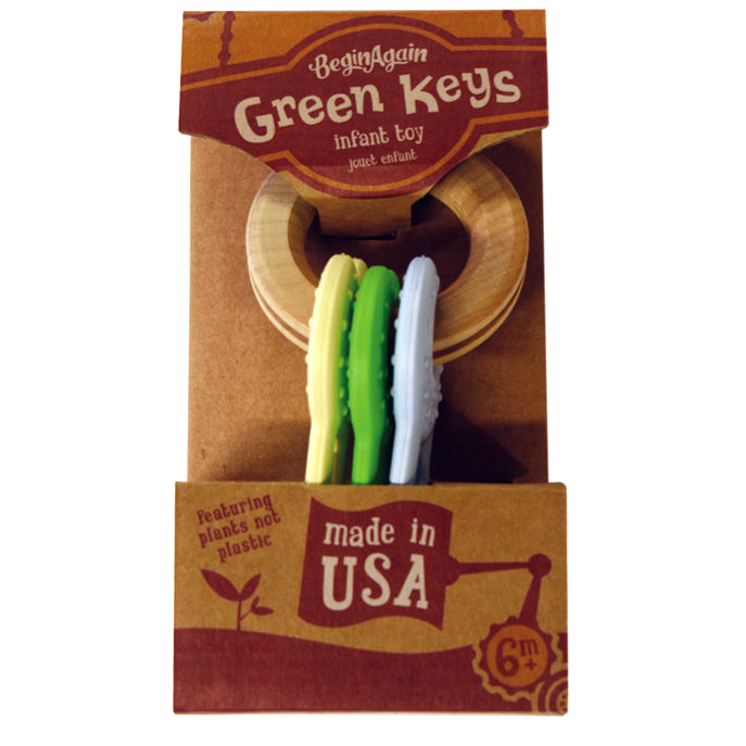 Eco-Friendly and Natural Teething Keys for Baby from Begin Again Toys