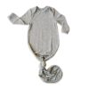 Little Sleepies Bamboo Viscose Heather Gray Infant Knotted Gown