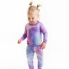 Little Sleepies Purple Watercolor Bamboo Viscose Long Sleeve Two-Piece Pajama