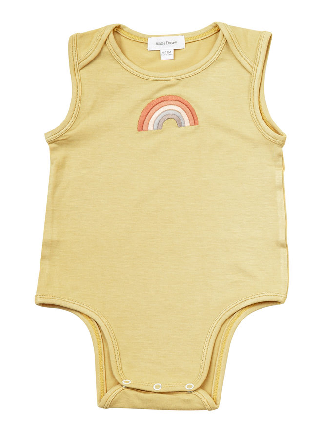 California Dreaming Rainbow Onesie in Yellow by Angel Dear
