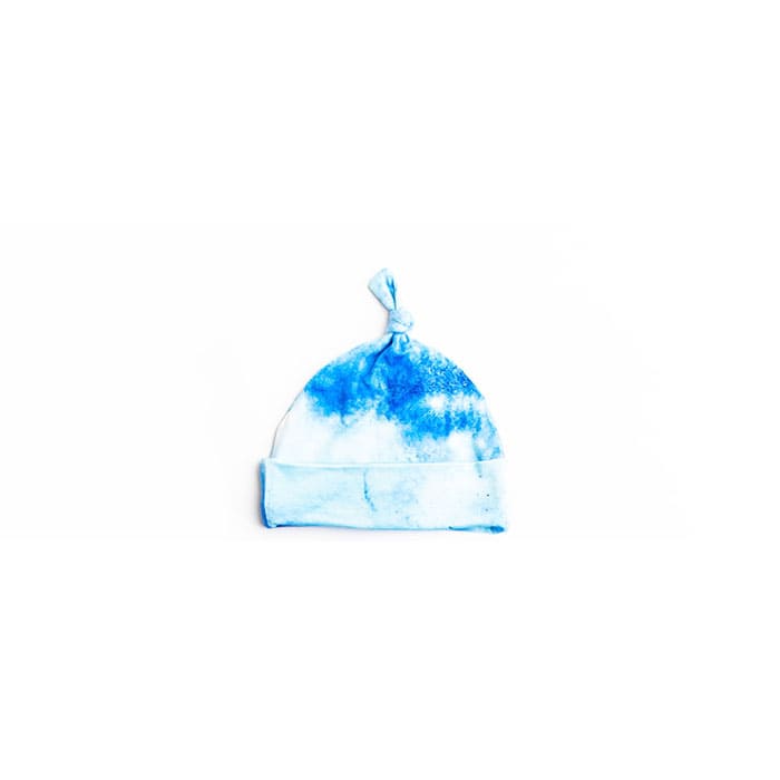 Little Sleepies Blue Watercolor Bamboo Beanie Hat