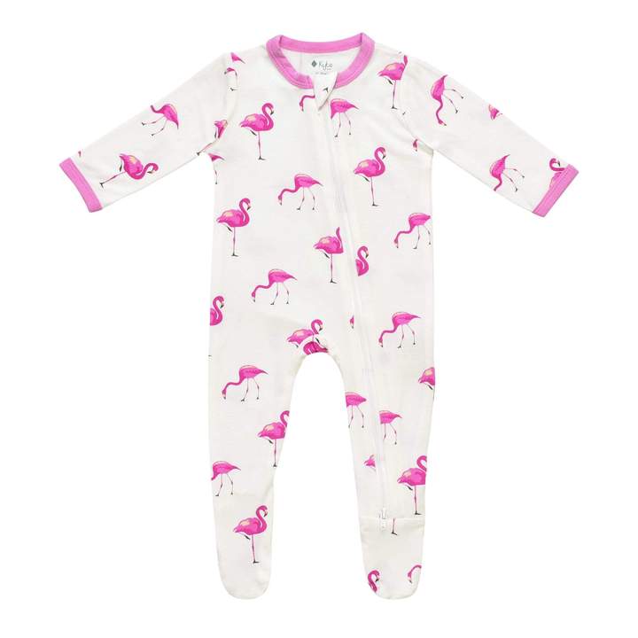 Kyte BABY Zippered Footie in Flamingo