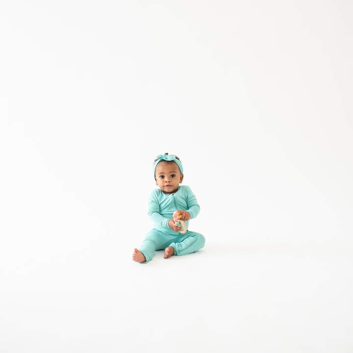 Kyte BABY Zippered Romper in Jade