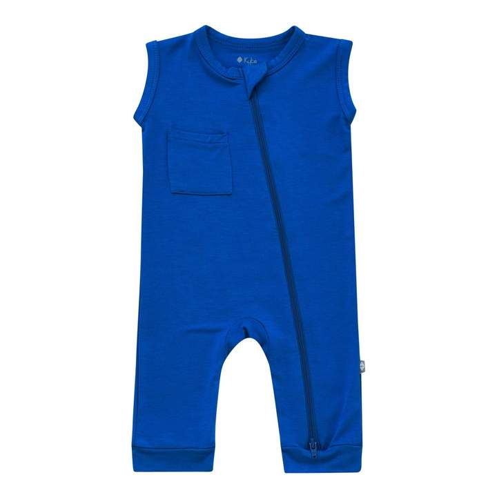 Kyte BABY Zippered Sleeveless Romper in Indigo