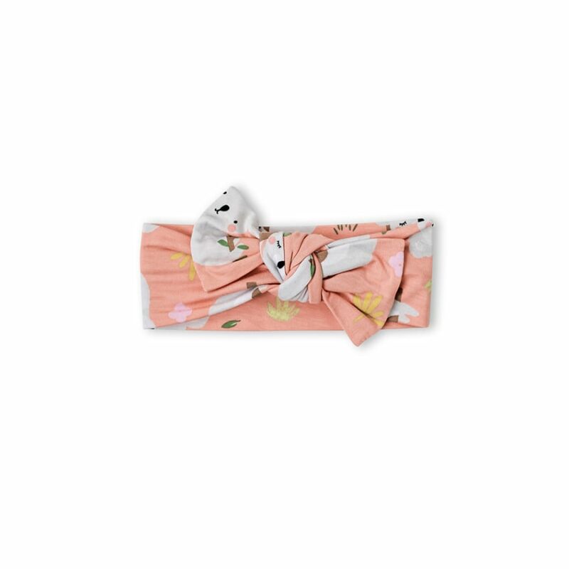 Little Sleepies Coral Koalas Bow Headband