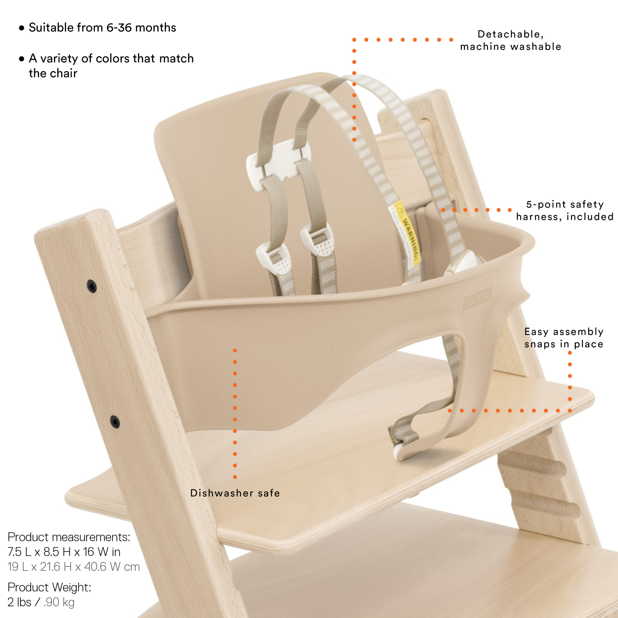 Stokke Tripp Trapp Babyset Features