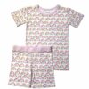 Little Sleepies Pastel Rainbows Short Sleeve and Shorts Bamboo Viscose Pajama Set