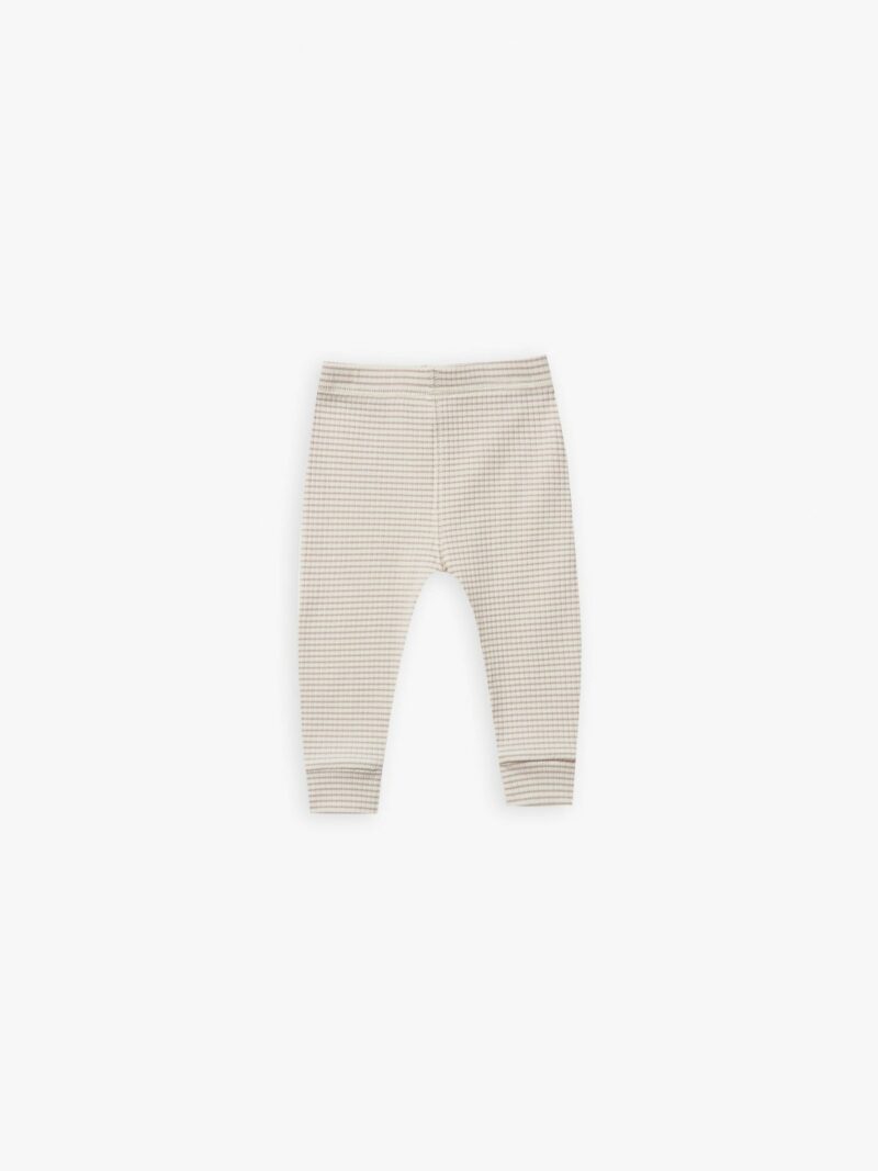 Quincy Mae Ribbed Legging in Ash Stripe