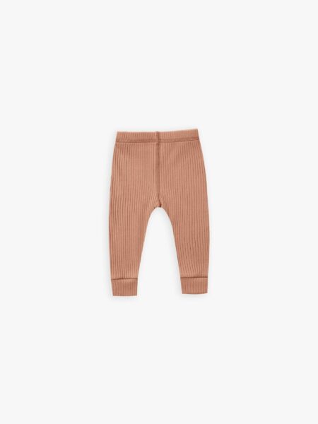 Quincy Mae Ribbed Legging in Terracotta