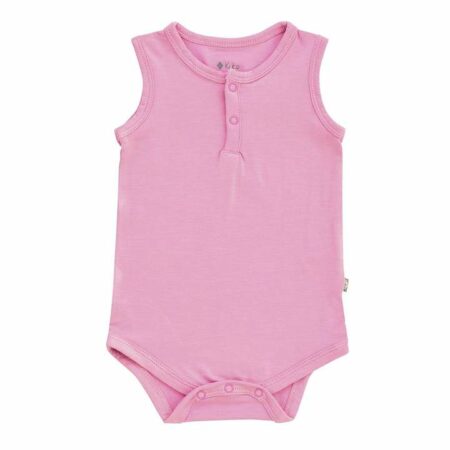 Kyte BABY Sleeveless Bodysuit in Bubblegum