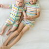 Little Sleepies Summer Stripe Shorty Bamboo Viscose Zippy