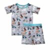 Little Sleepies Blue Cool Cats Short Sleeve and Shorts Bamboo Viscose Pajamas