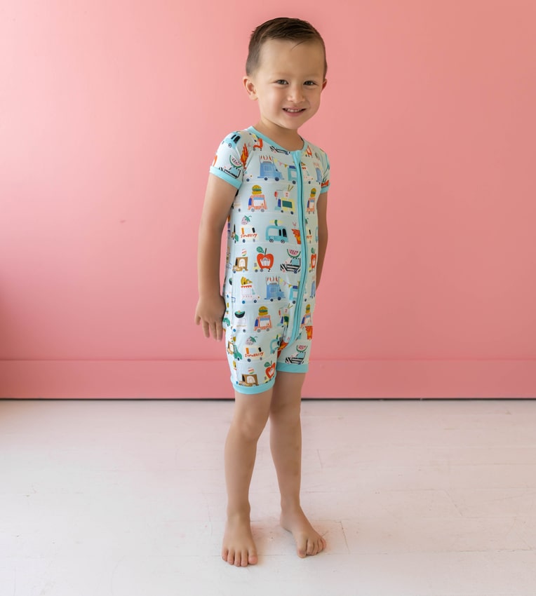 Little Sleepies Food Trucks Shorty Bamboo Viscose Zippy
