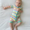 Little Sleepies Summer Stripe Shorty Bamboo Viscose Zippy