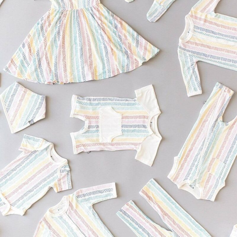 Kyte BABY Printed Bib in Herringbone