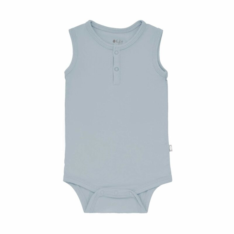 Kyte BABY Sleeveless Bodysuit in Fog