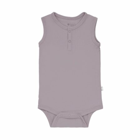 Kyte BABY Sleeveless Bodysuit in Mushroom