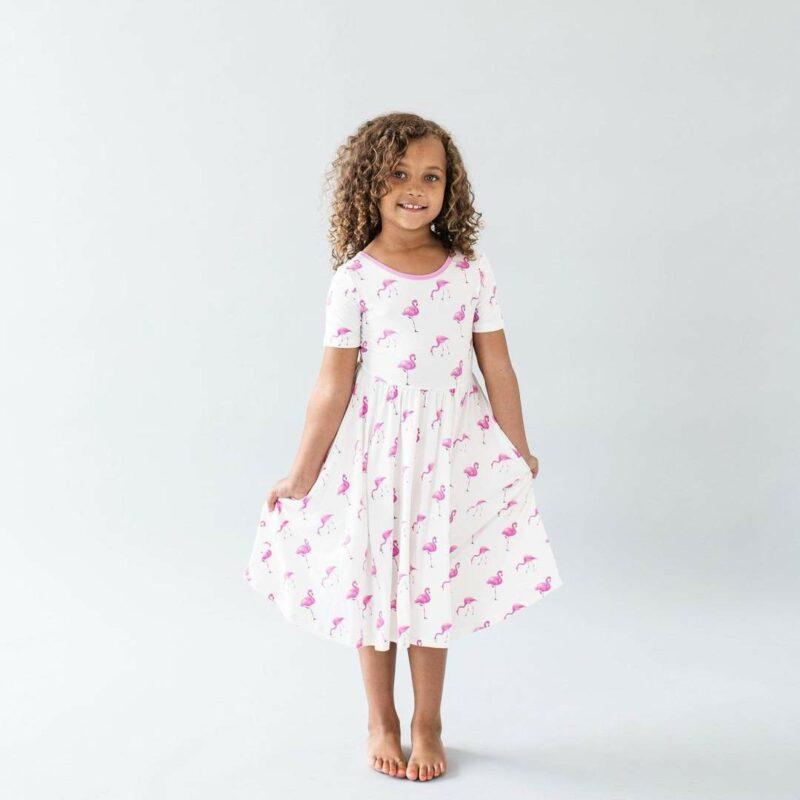 Kyte BABY Twirl Dress in Flamingo