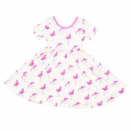 Kyte BABY Twirl Dress in Flamingo