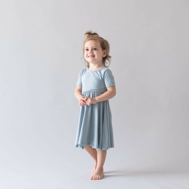 Kyte BABY Twirl Dress in Fog