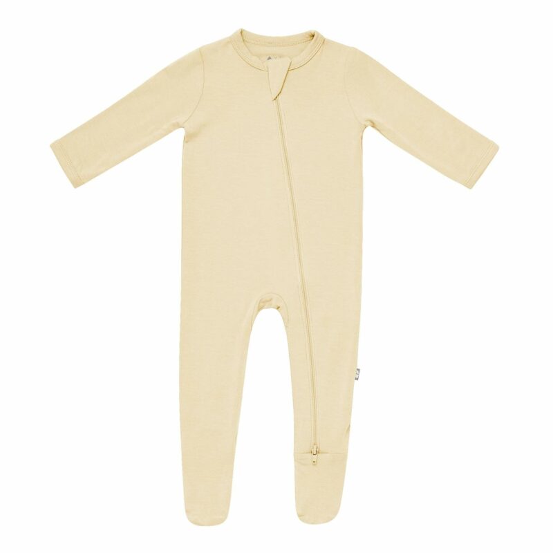 Kyte BABY Zippered Footie in Wheat