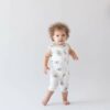 Kyte BABY Zippered Sleeveless Romper in Aloe Rainbow