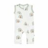 Kyte BABY Zippered Sleeveless Romper in Aloe Rainbow