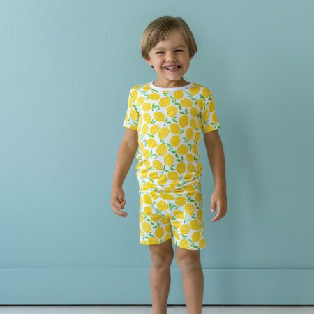 Little Sleepies Lemons Short Sleeve and Shorts Bamboo Viscose Pajamas