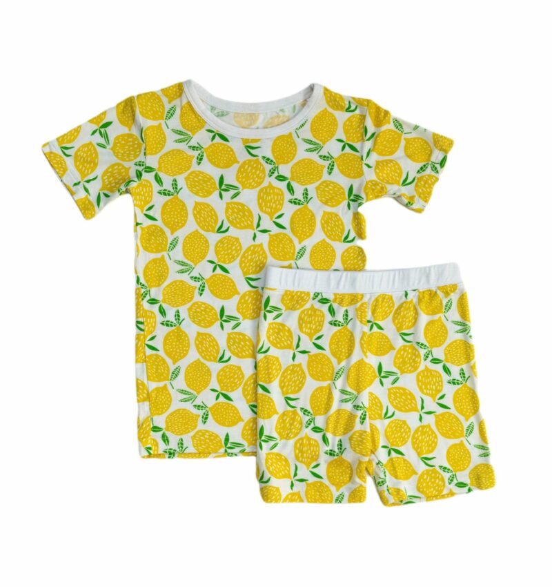 Little Sleepies Lemons Short Sleeve and Shorts Bamboo Viscose Pajamas