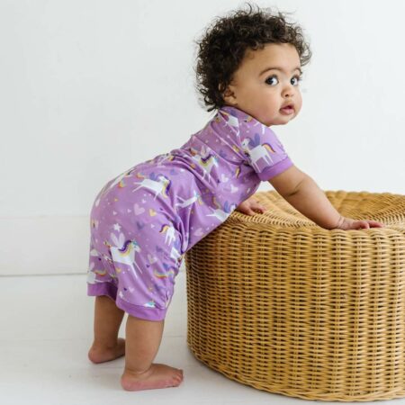 Little Sleepies Sienna's Unicorns Shorty Bamboo Viscose Zippy