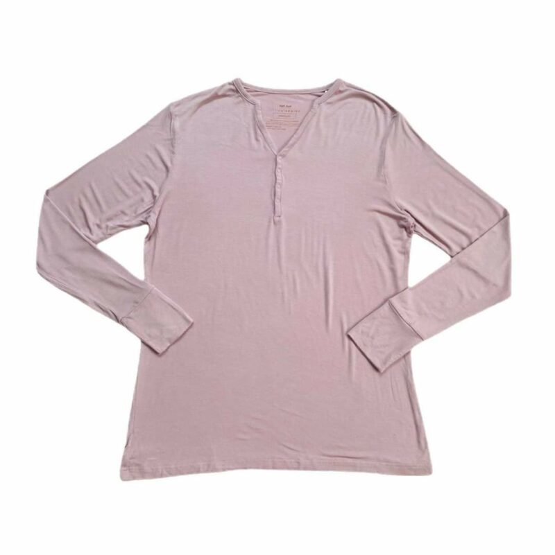 Little Sleepies Dusty Mauve Fall Leaves Bamboo Women's Long Sleeve Pajama Top