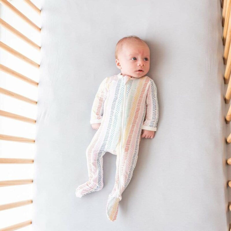 Kyte BABY Zippered Footie in Herringbone