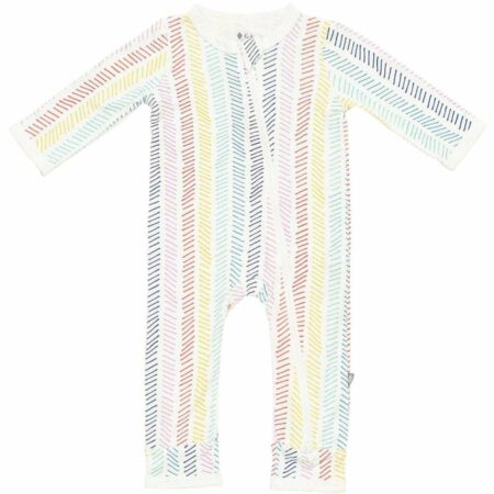 Kyte BABY Zippered Romper in Herringbone